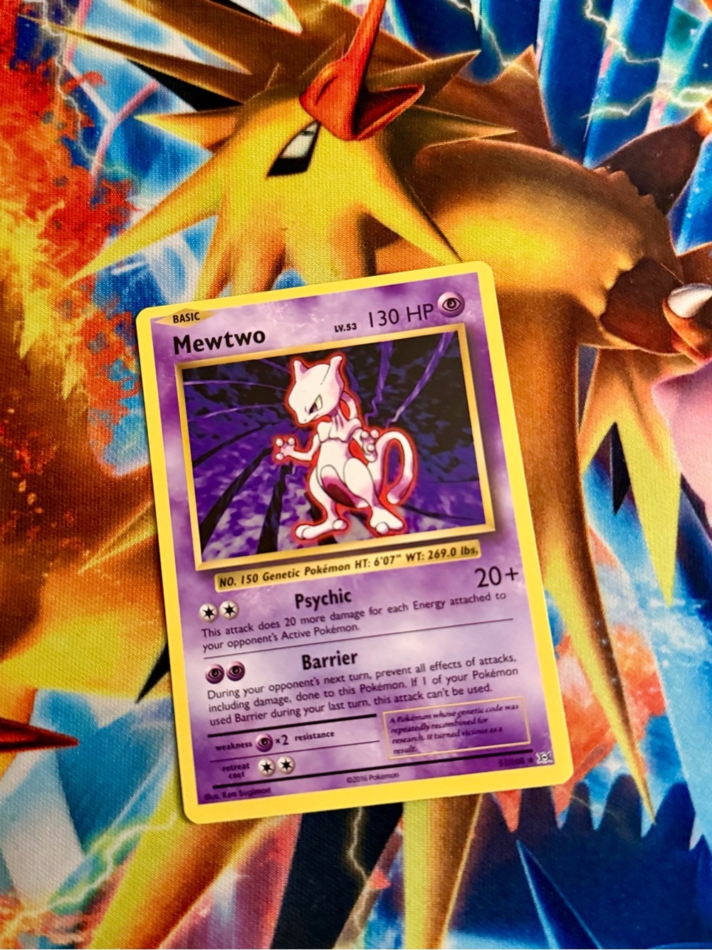 Pokémon Mewtwo 2016 Evolutions Rare Non-Holo Card #51/108